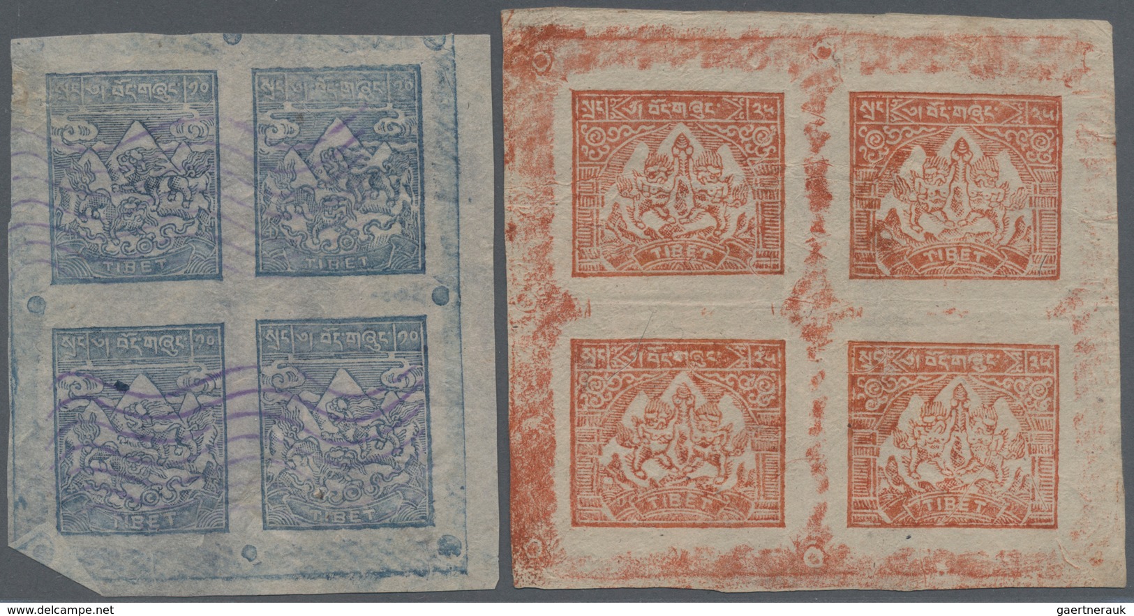 Tibet: 1912/50, mint and used collection on stockcards inc. 1st issue mint margin copy set ea. signe