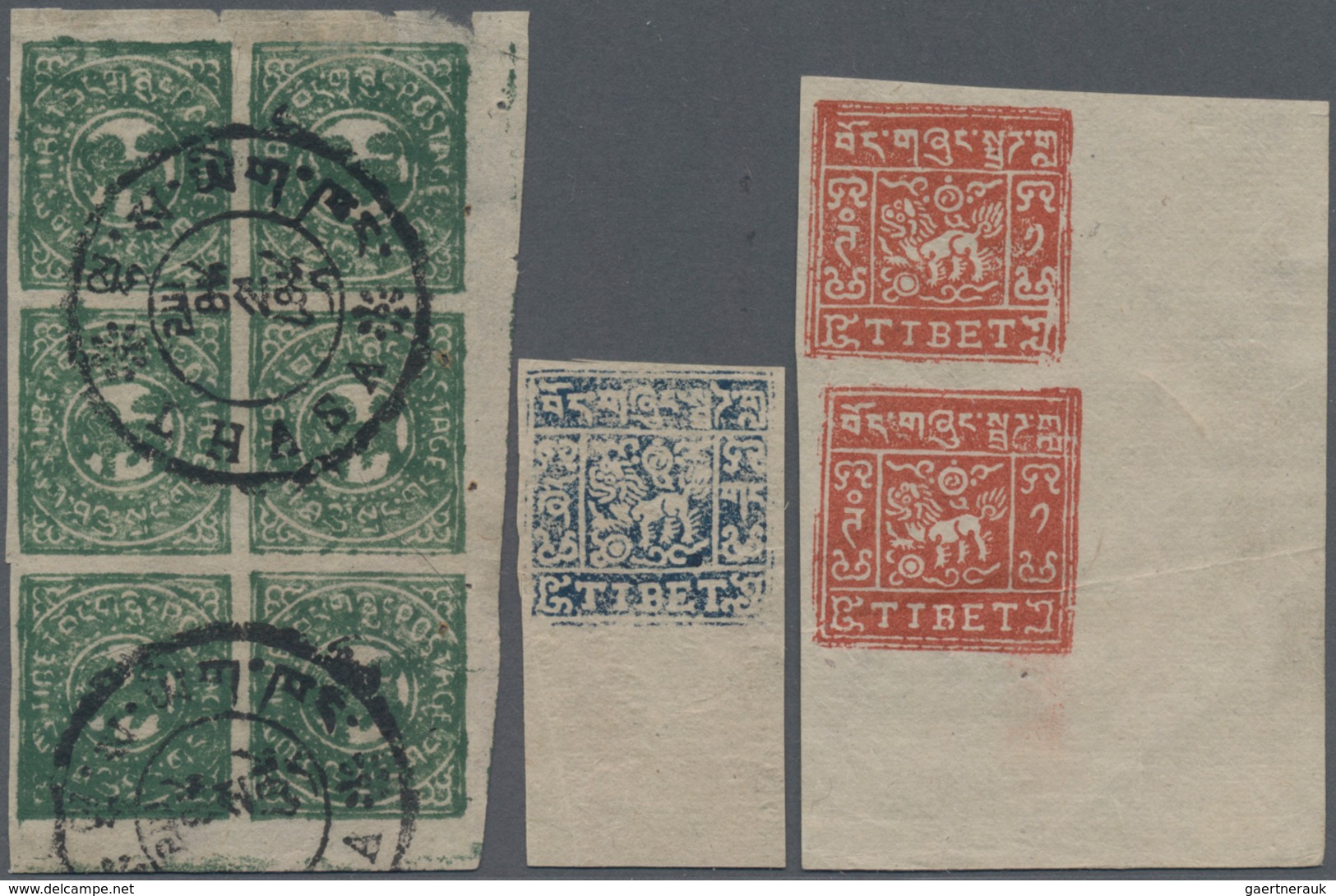 Tibet: 1912/50, mint and used collection on stockcards inc. 1st issue mint margin copy set ea. signe