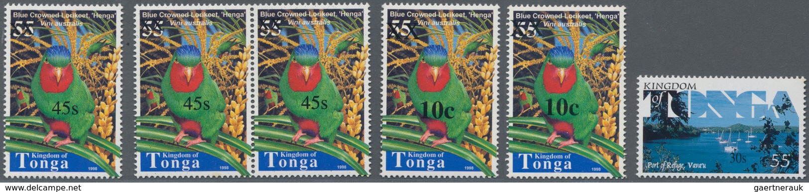 Tonga: 2002/2009, Overprints, Nice Lot Mostly With Topic BIRDS. In Total 27 Stamps. Michel: No Price - Tonga (...-1970)
