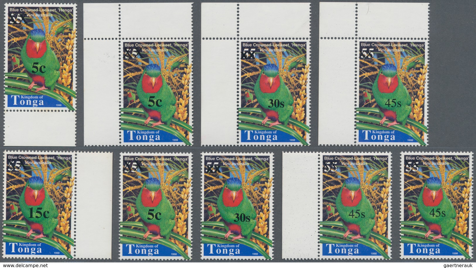 Tonga: 2002/2009, Overprints, Nice Lot Mostly With Topic BIRDS. In Total 27 Stamps. Michel: No Price - Tonga (...-1970)