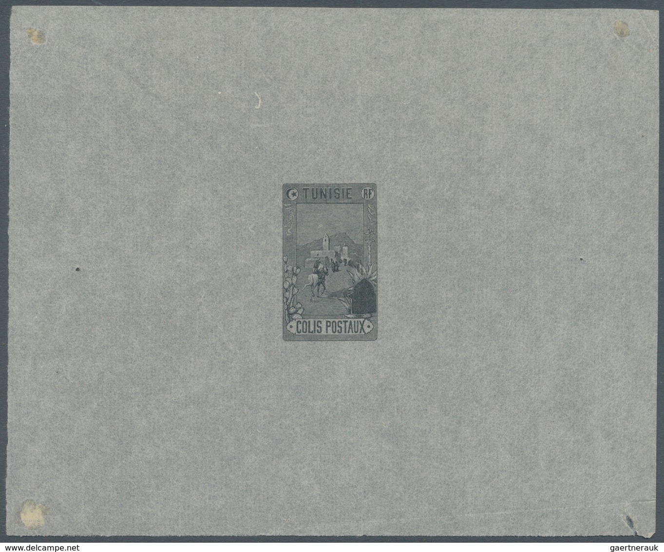 Tunesien: 1889/1931, Lot Of Specialities: 1889 1c. Coat Of Arms Imperforate Proof Block Of Four, 190 - Nuevos