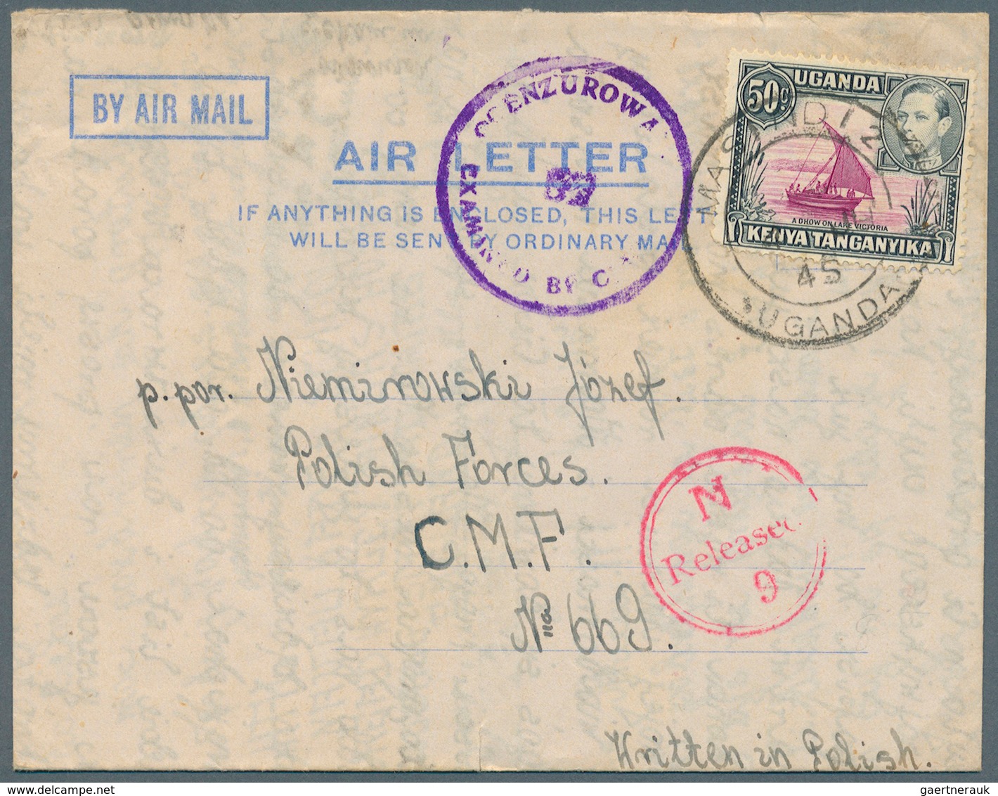 Uganda: 1945/1981 (ca.), Accumulation With About 39 Mostly Commercially Used Formular AEROGRAMMES Wi - Ouganda (1962-...)