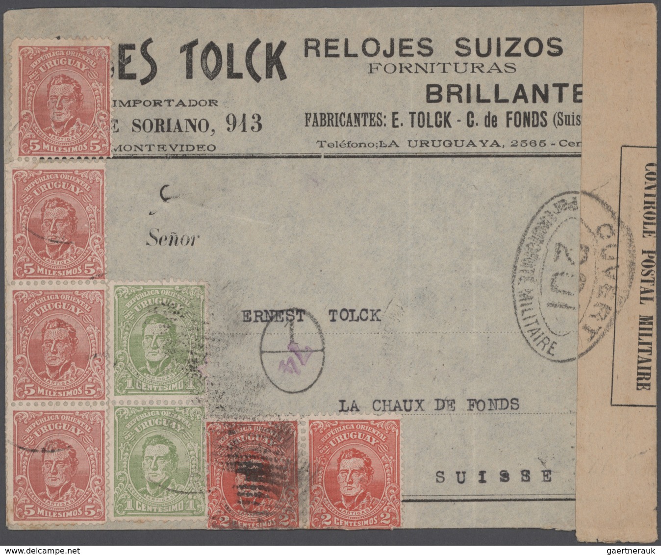 Uruguay: 1880/1957 (ca.), covers (26) and mostly used stationery (6), to be inspected. (ex Weserland