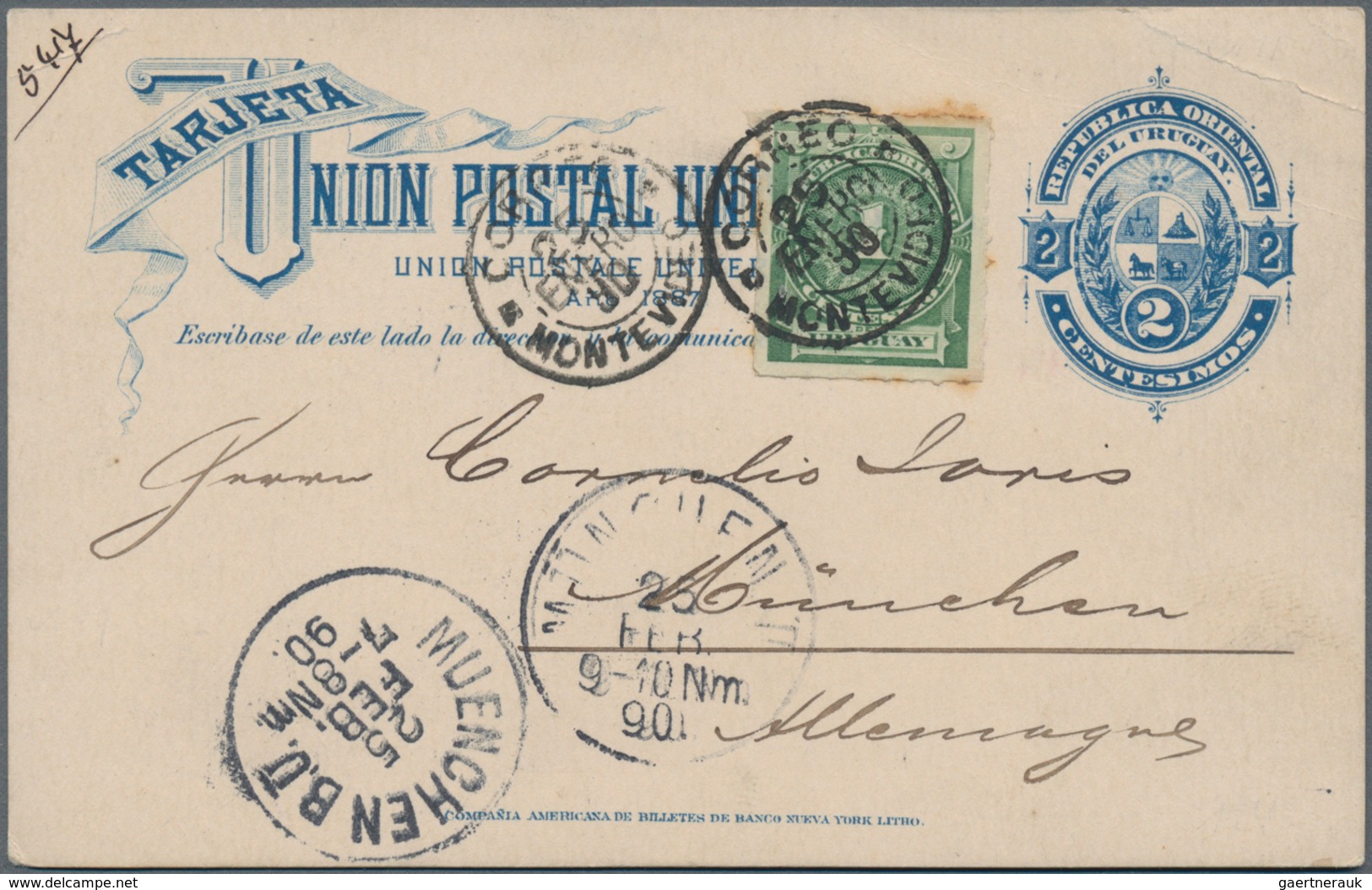 Uruguay - Ganzsachen: 1875/1980 Ca. 240 Unused/CTO-used And Commercially Used Postal Stationeries, I - Uruguay