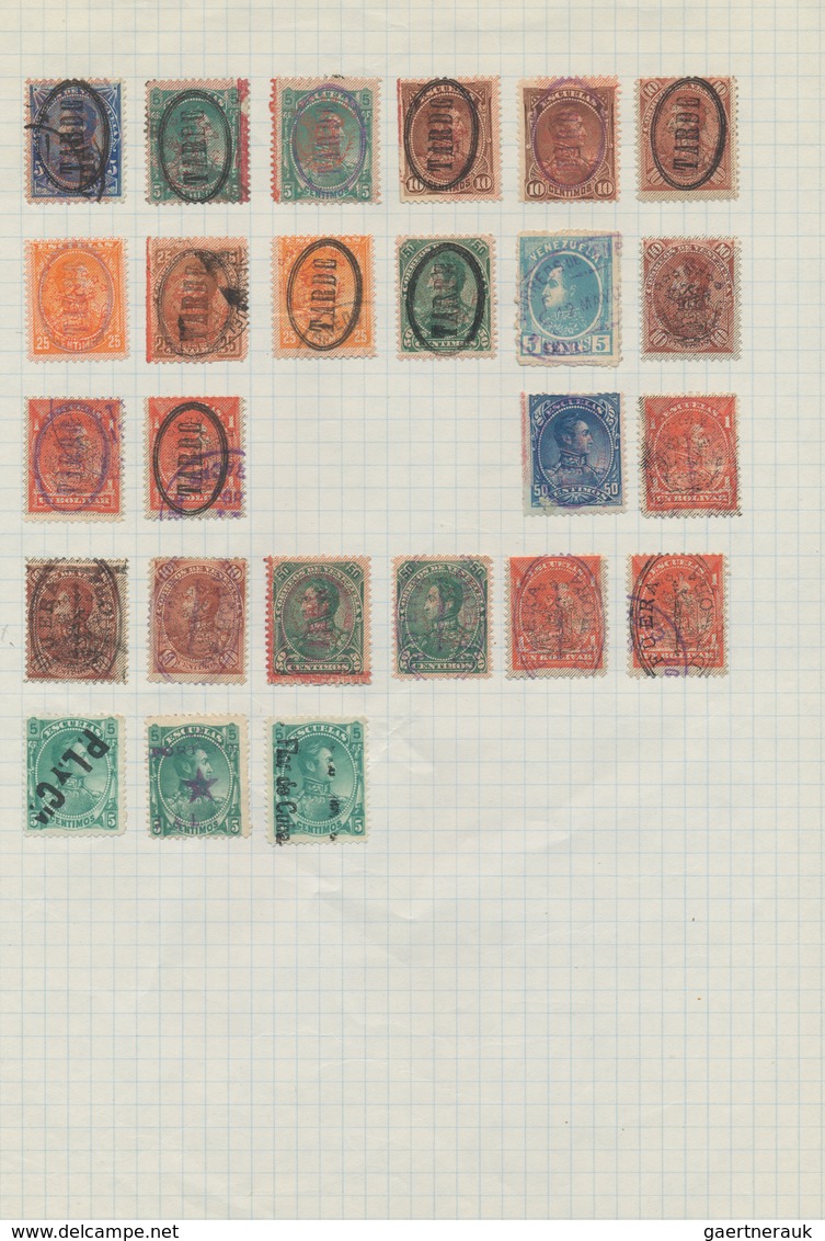 Venezuela: 1860/1970 (ca.), Used And Mint Collection/accumulation On Leaves/stockpages, With Plenty - Venezuela