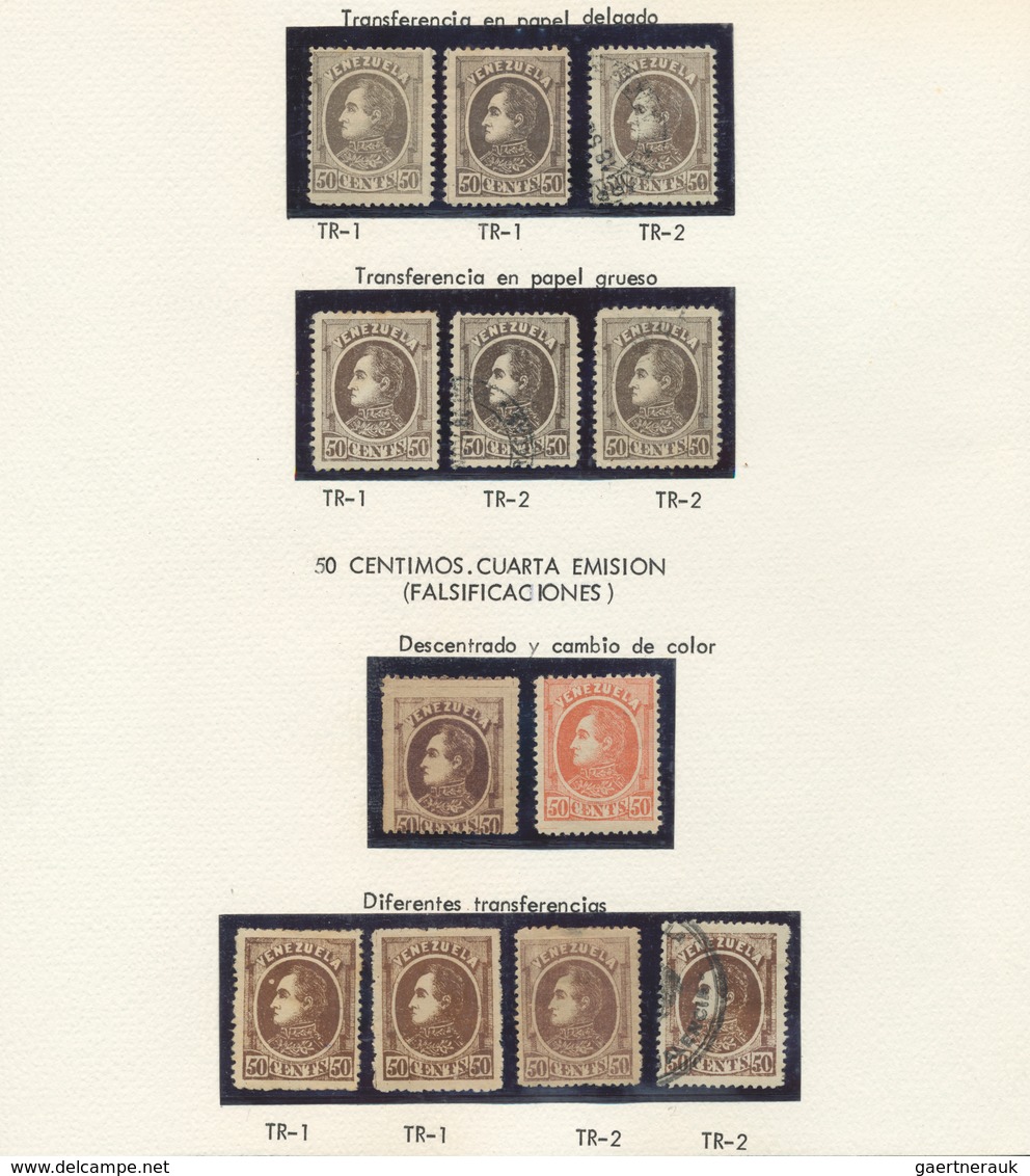 Venezuela: 1880/1896, Specialised Collection/assortment Of The REPRINTS/FORGERIES Of The 1880 "Boliv - Venezuela