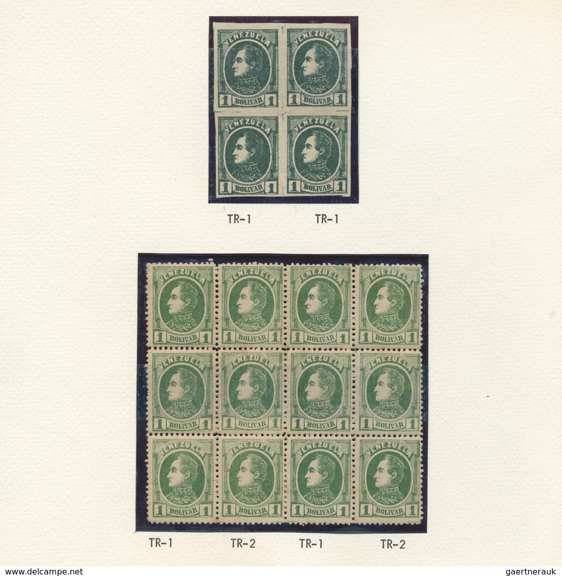 Venezuela: 1880/1896, Specialised Collection/assortment Of The REPRINTS/FORGERIES Of The 1880 "Boliv - Venezuela