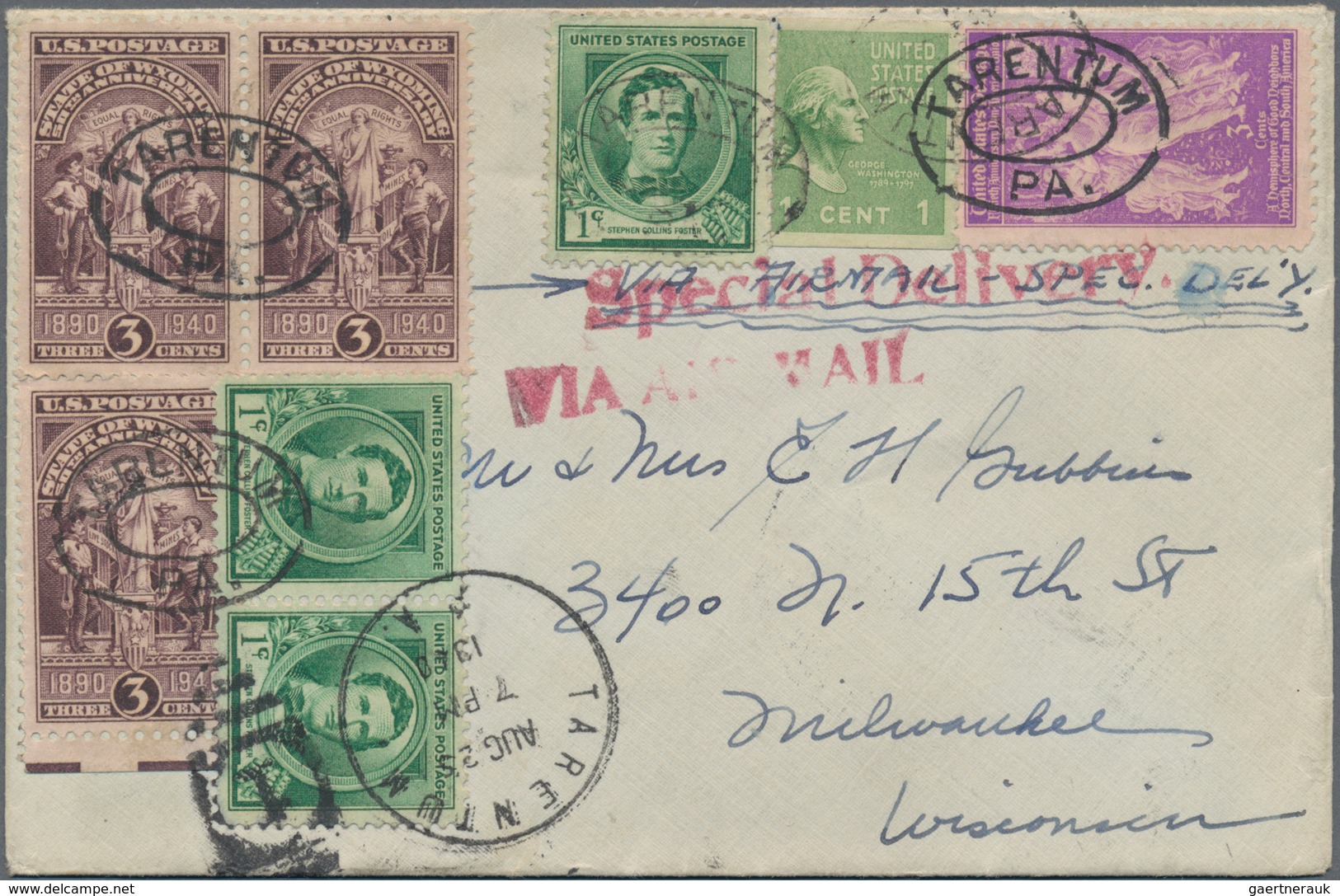 Vereinigte Staaten Von Amerika: 1850/1950 (ca.), Holding Of More Than 200 Covers/cards/stationeries, - Altri & Non Classificati
