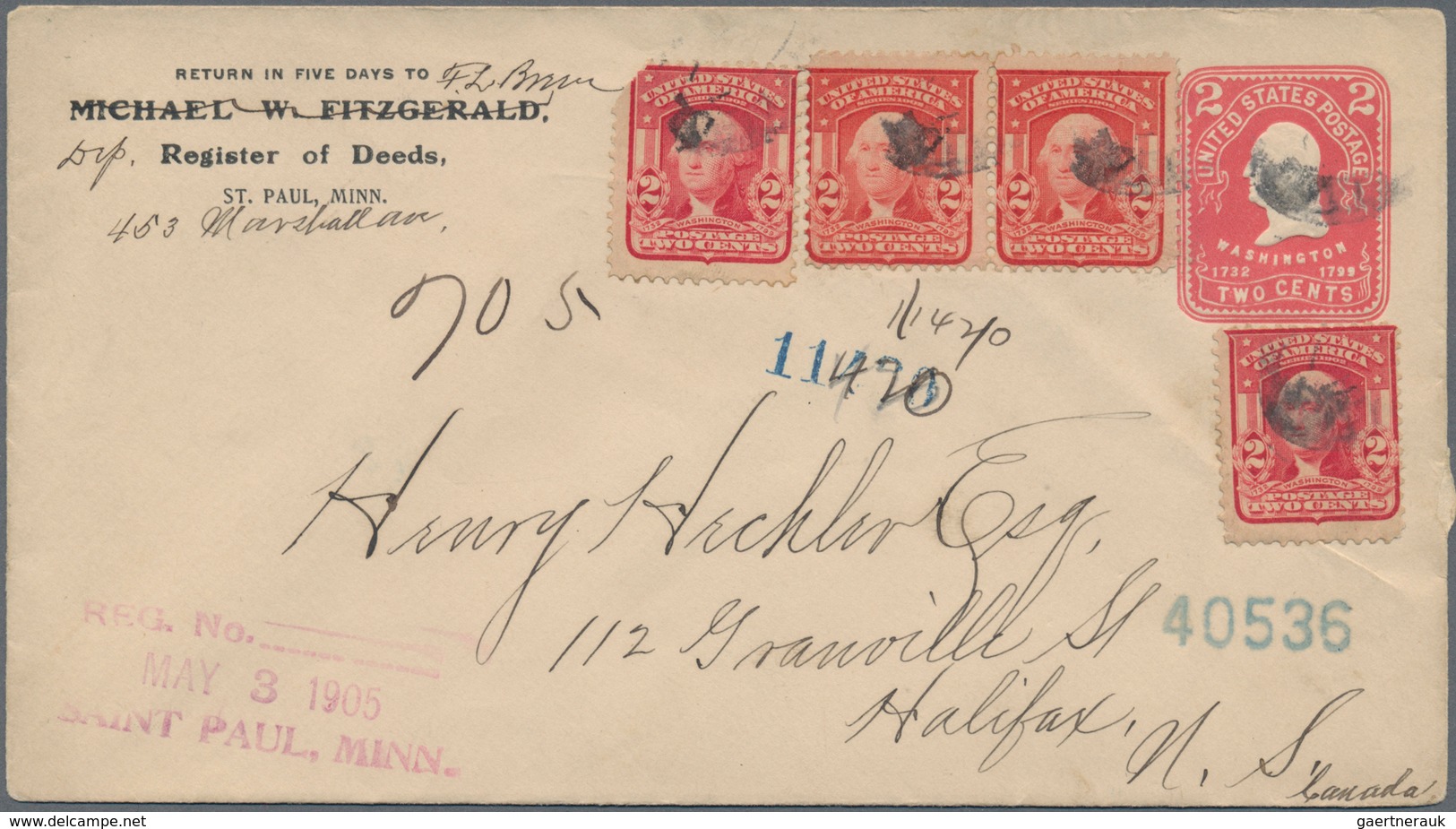 Vereinigte Staaten von Amerika: 1850/1950 (ca.), holding of more than 200 covers/cards/stationeries,