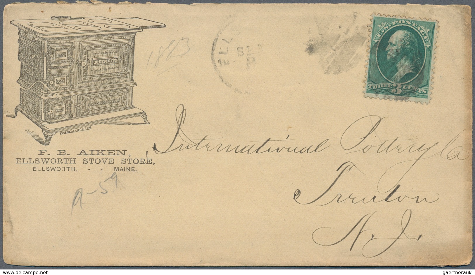 Vereinigte Staaten von Amerika: from 1839 holding of about 600 letters, cards and various covers, in