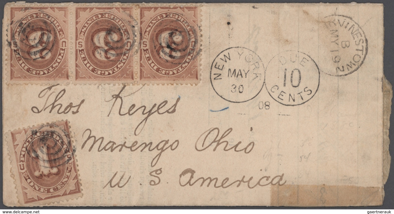 Vereinigte Staaten von Amerika: 1860-1950, Partie mit über 300 Briefen, Ganzsachen und Umschlägen, d
