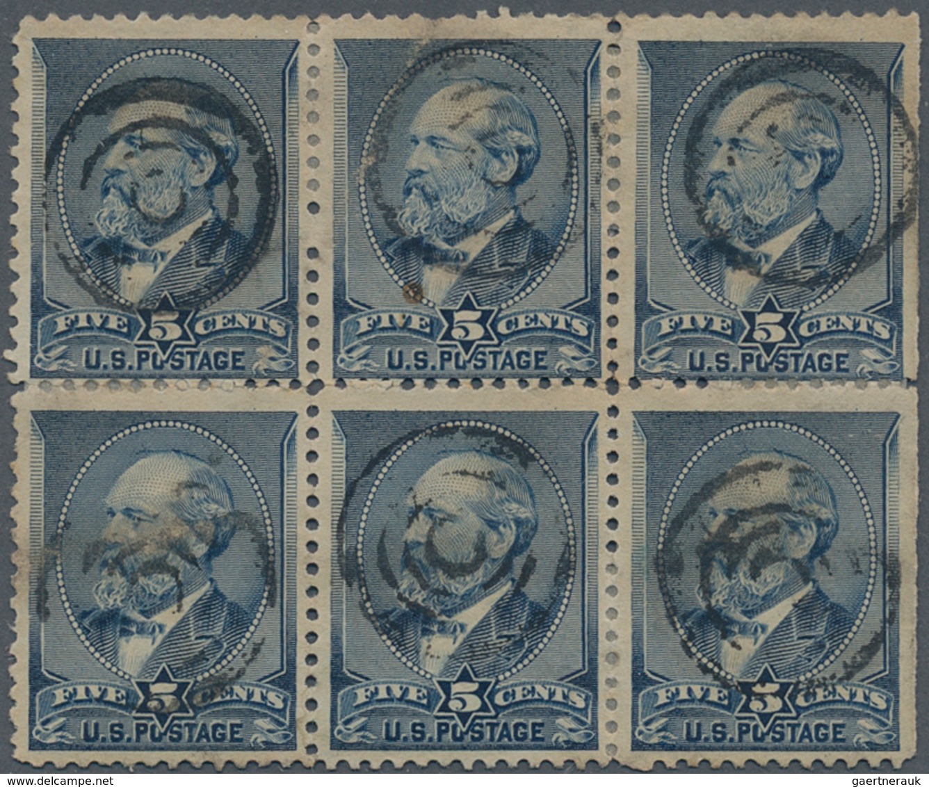 Vereinigte Staaten Von Amerika: 1888/1890, Collection With 23 Covers Franked With 5 C Indigo "Garfie - Otros & Sin Clasificación