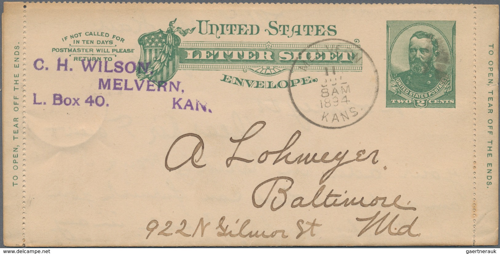 Vereinigte Staaten Von Amerika - Ganzsachen: 1886 Seven Unused And Used Letter Sheets, All With Perf - Otros & Sin Clasificación