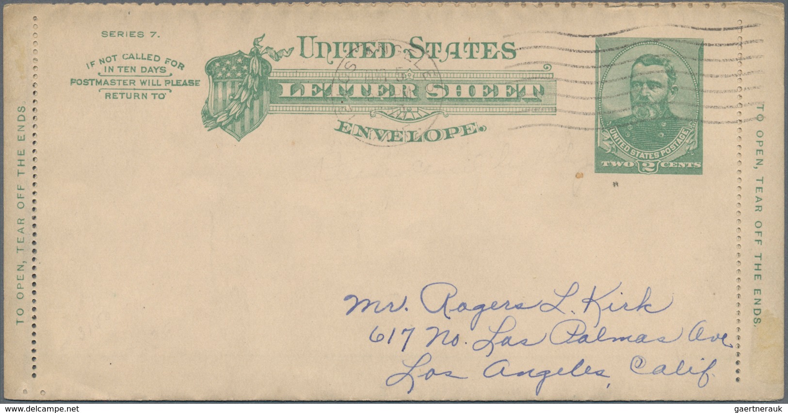 Vereinigte Staaten Von Amerika - Ganzsachen: 1886 Seven Unused And Used Postal Stationery Letter She - Other & Unclassified