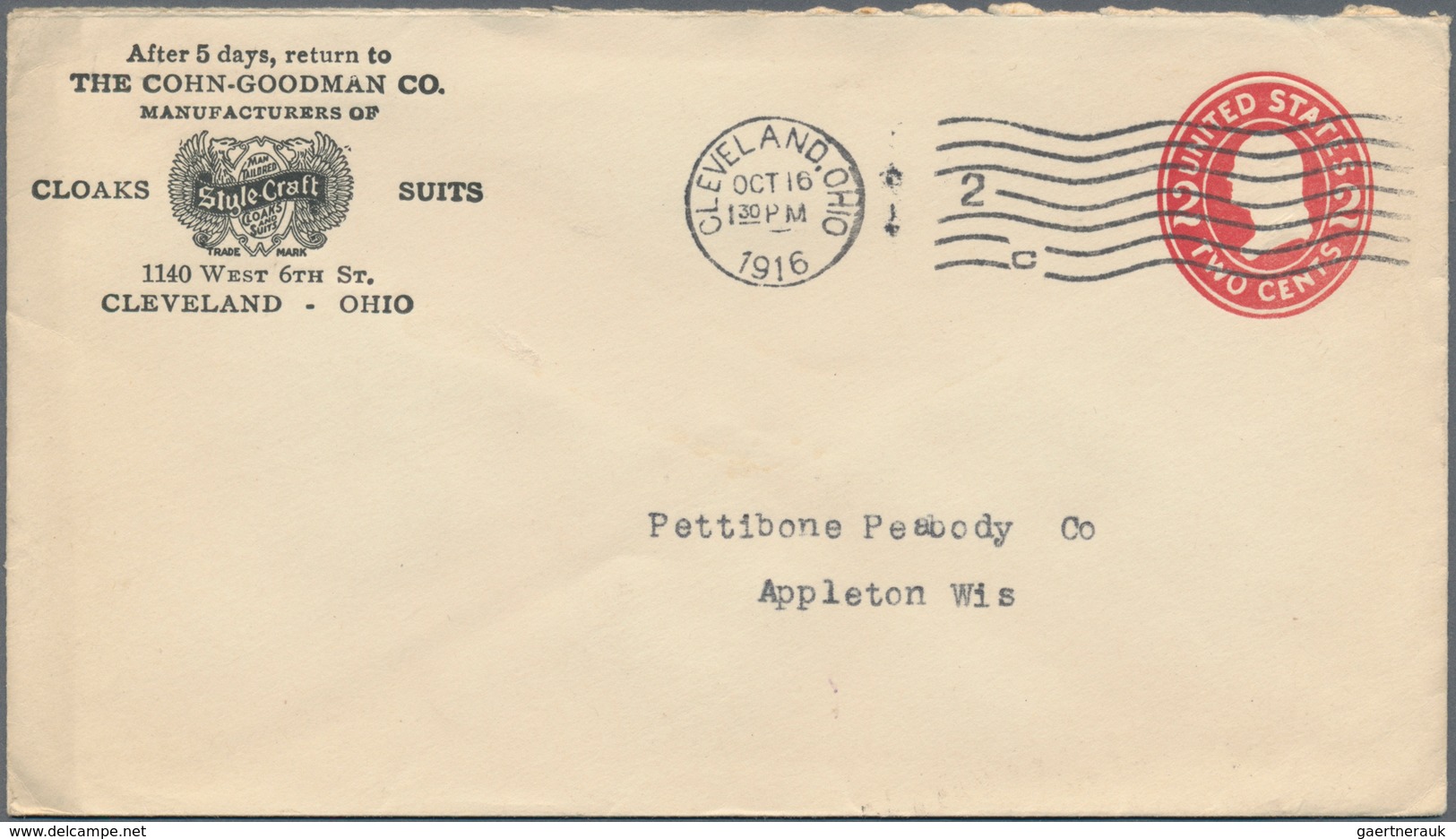 Vereinigte Staaten Von Amerika - Ganzsachen: 1910/58 Ca. 600 Commercially Used Postal Stationery Env - Other & Unclassified