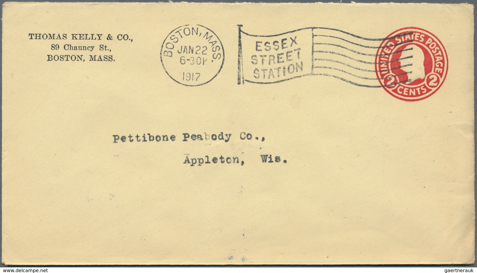 Vereinigte Staaten Von Amerika - Ganzsachen: 1917/49 Ca. 600 Commercially Used Postal Stationery Env - Otros & Sin Clasificación