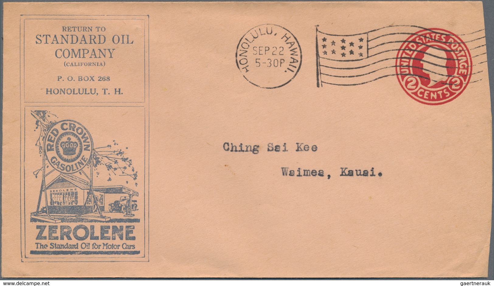 Vereinigte Staaten Von Amerika - Stempel: 1908/38 17 Covers, Viewcards And Postal Stationery Envelop - Poststempel