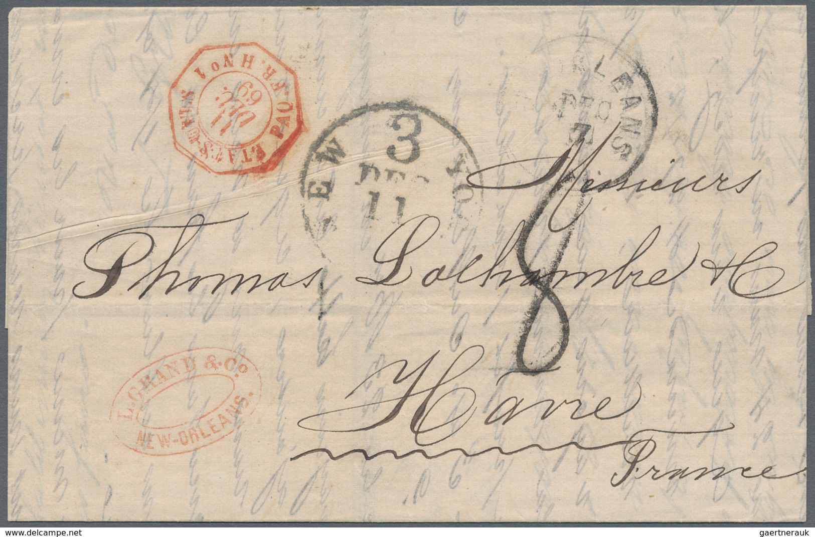 Vereinigte Staaten Von Amerika - Transatlantik-Mail: 1840's-1860's Ca.: Collection Of 15 Stampless C - Andere & Zonder Classificatie