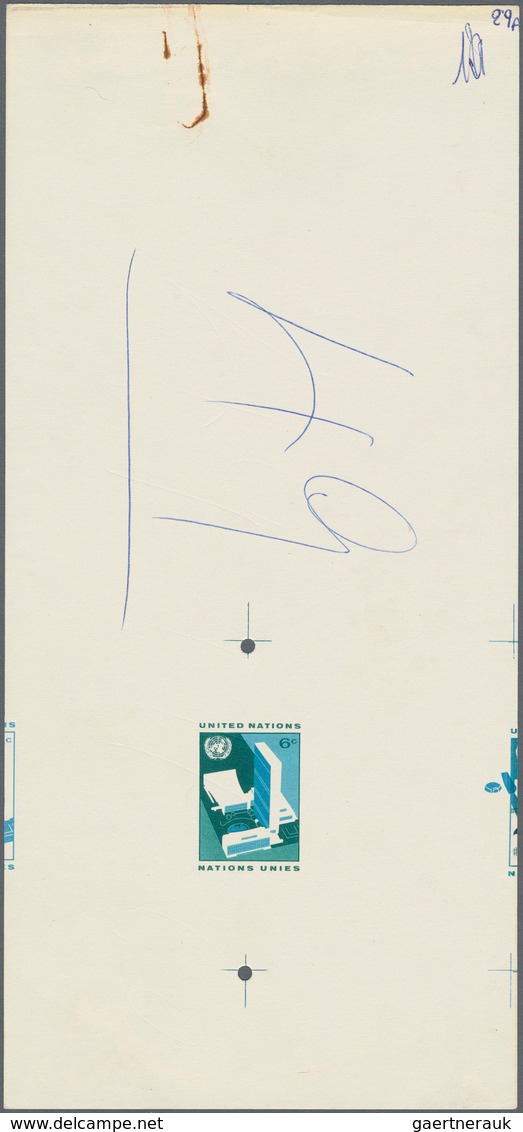 Vereinte Nationen - New York: 1968, Definitive Stamp 6c. "UN Headquarter", Collection Of 21 Differen - Otros & Sin Clasificación