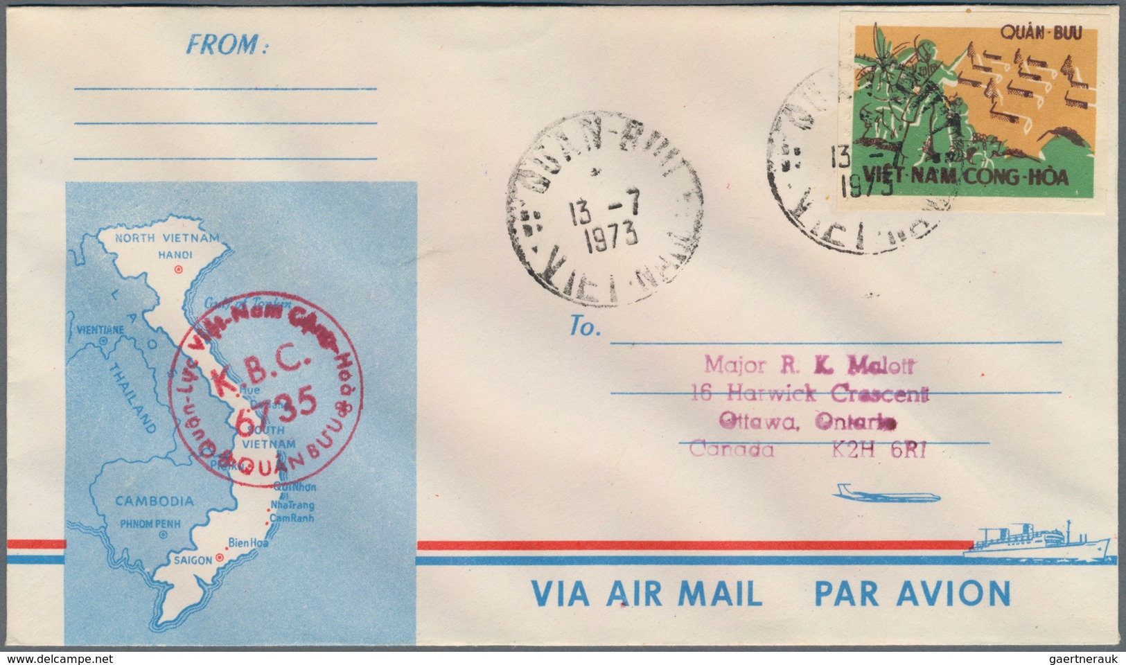 Vietnam: 1952/96, 32 Covers And 6 Labels Of South Vietnam, As Well As Covers After Unification, Some - Vietnam