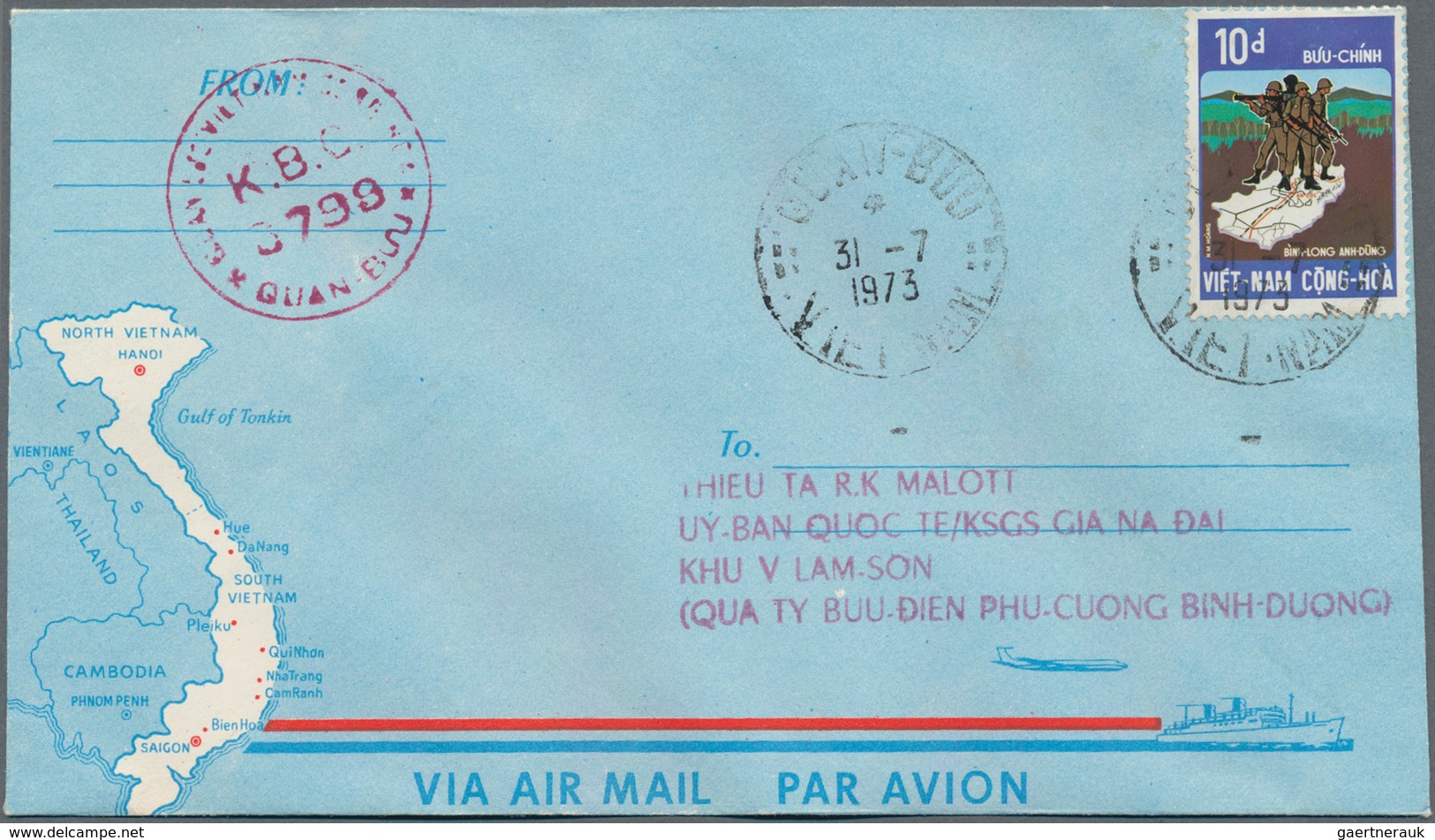 Vietnam: 1952/96, 32 covers and 6 labels of South Vietnam, as well as covers after unification, some