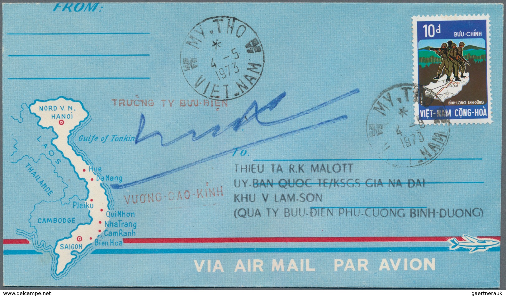 Vietnam: 1952/96, 32 covers and 6 labels of South Vietnam, as well as covers after unification, some