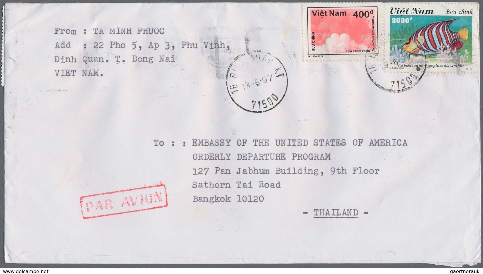 Vietnam: 1952/96, 32 covers and 6 labels of South Vietnam, as well as covers after unification, some