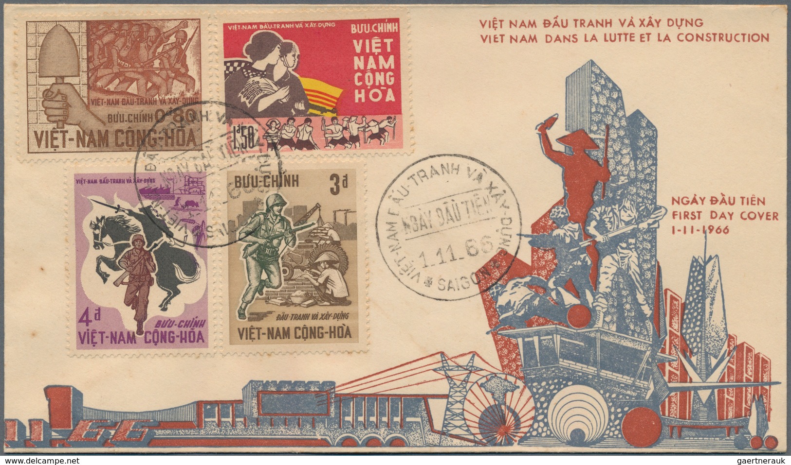 Vietnam: 1952/96, 32 covers and 6 labels of South Vietnam, as well as covers after unification, some