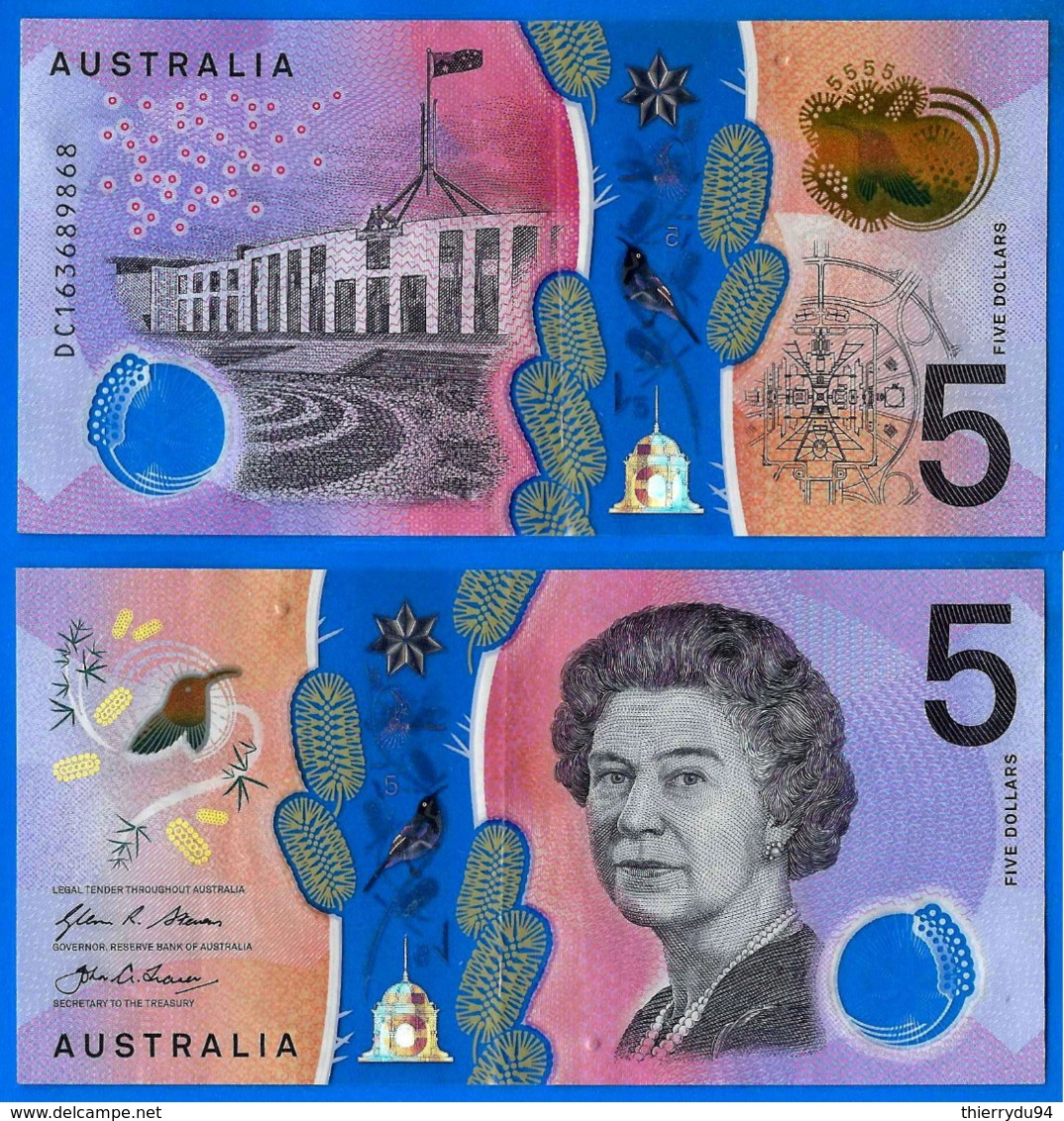 Australie 5 Dollars 2016 Polymere Australia Prefix DC Que Prix + Port Polymer Skrill Paypal OK - 2005-... (polymère)