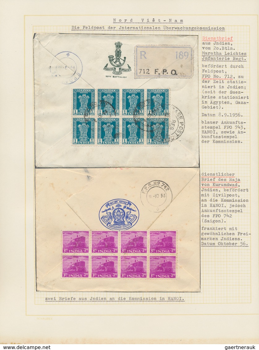 Vietnam: 1954-68 VIETNAM: Specialized Collection Of 34 Covers Plus Stamps (unmounted Mint) Depicting - Vietnam