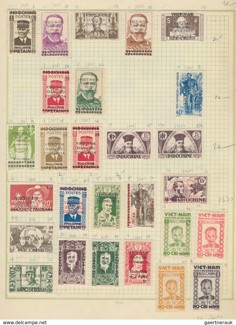 Vietnam-Nord (1945-1975): 1945/75 (ca.), Mint And Used Collection On Pages Inc. Used S/s, , Inc. A P - Vietnam