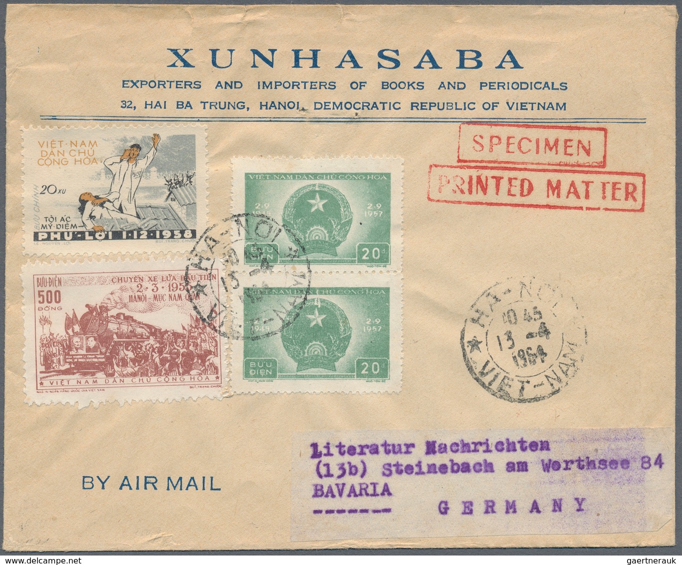 Vietnam-Nord (1945-1975): 1960/1980 (ca.), Holding Of Apprx. 340 Covers With Many Attractive Frankin - Vietnam