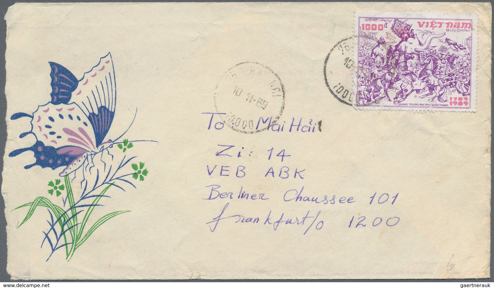 Vietnam-Nord (1945-1975): 1960/1980 (ca.), holding of apprx. 340 covers with many attractive frankin