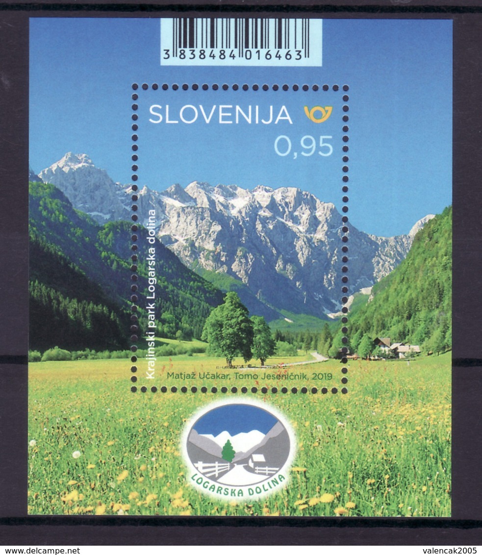 3333 Slowenien Slovenia 2019 ** MNH Block  Nature Park Logar Valley Alpe Alps Alpen Alpe Mountain - Geography