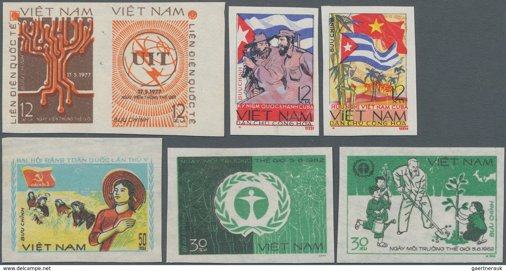 Vietnam-Nord (1945-1975): Unissued Imperforate Stamps From North Vietnam; Many Of The North Vietname - Vietnam