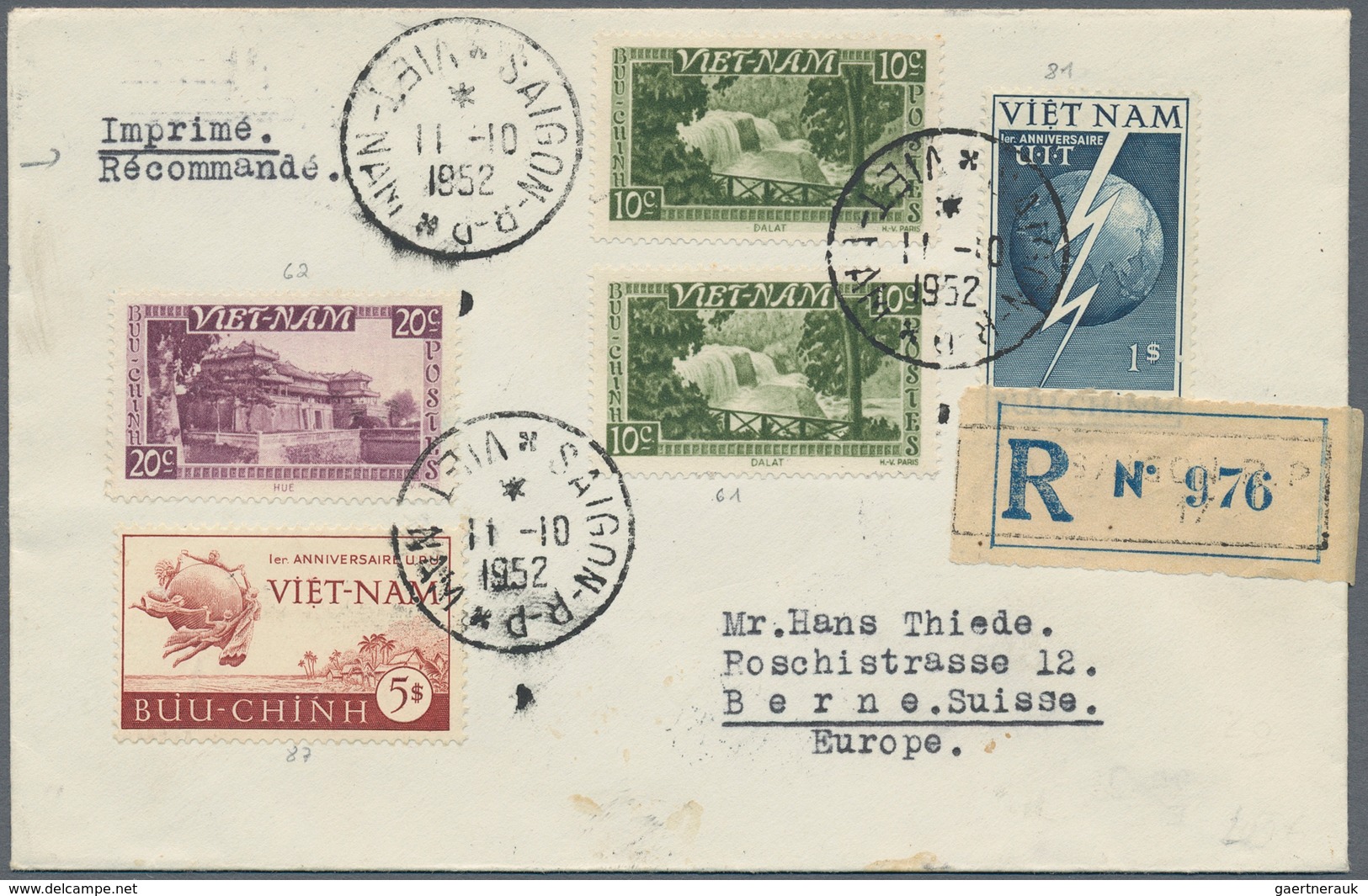 Vietnam-Süd (1951-1975): 1952/1974, Holding Of Apprx. 445 Covers With Many Attractive Frankings, Reg - Vietnam