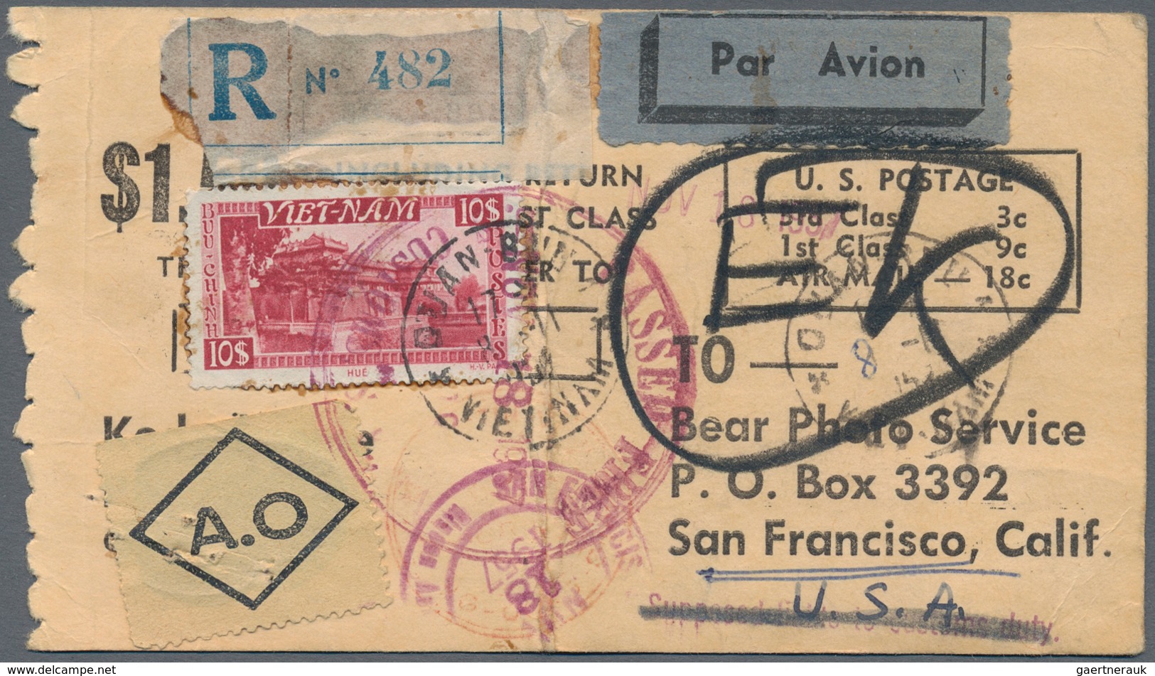 Vietnam-Süd (1951-1975): 1952/1974, Holding Of Apprx. 445 Covers With Many Attractive Frankings, Reg - Vietnam