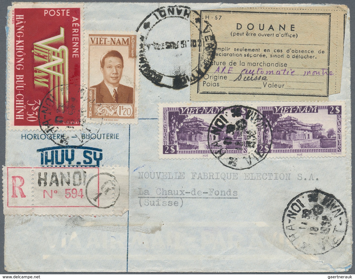 Vietnam-Süd (1951-1975): 1952/1974, holding of apprx. 445 covers with many attractive frankings, reg