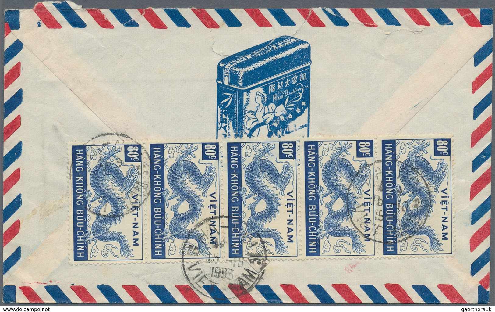 Vietnam-Süd (1951-1975): 1952/1974, holding of apprx. 445 covers with many attractive frankings, reg