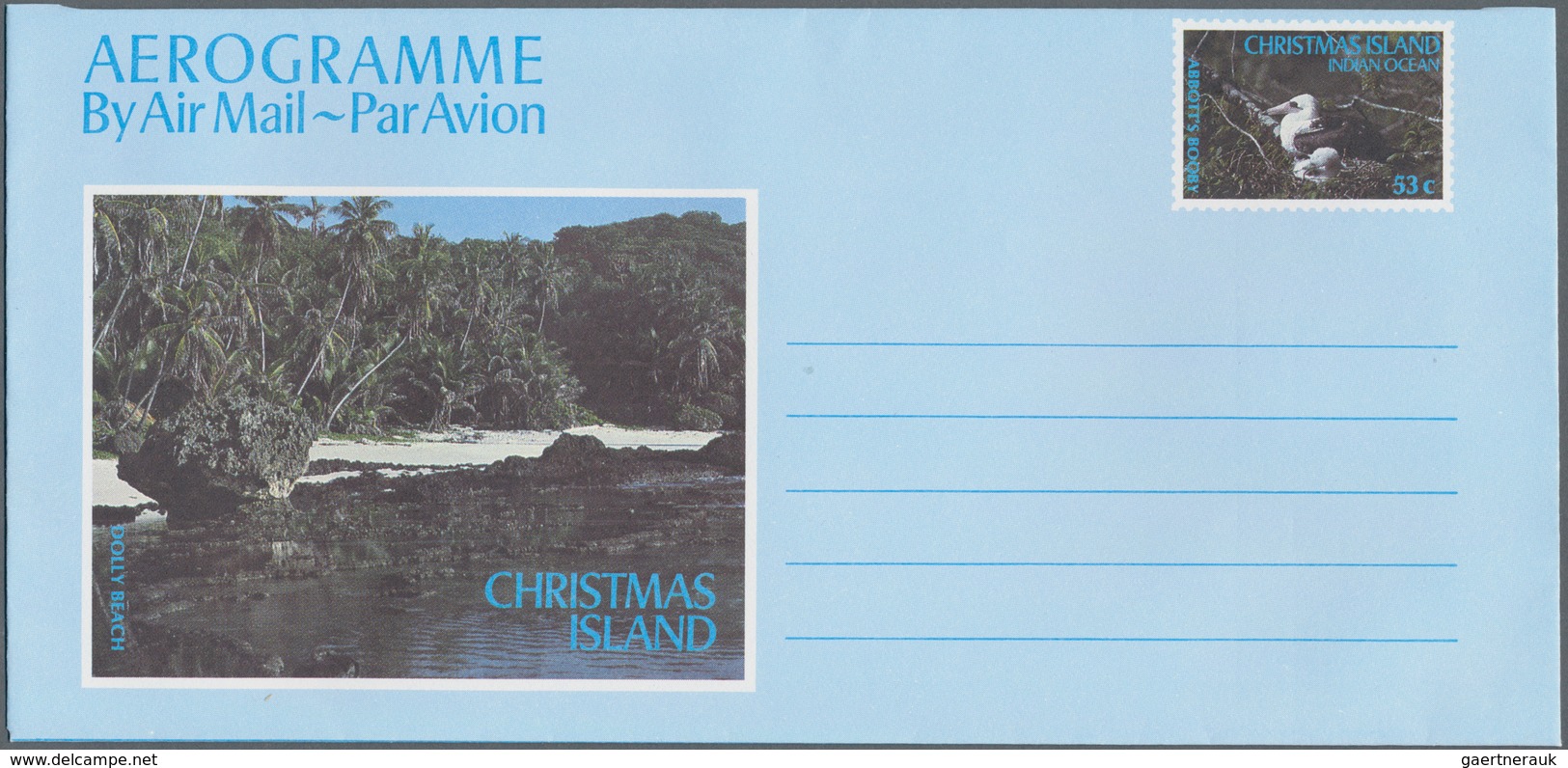 Weihnachtsinsel: 1971/1988 (ca.), Accumulation With About 850 Mostly UNFOLDED AEROGRAMMES With Sever - Christmas Island