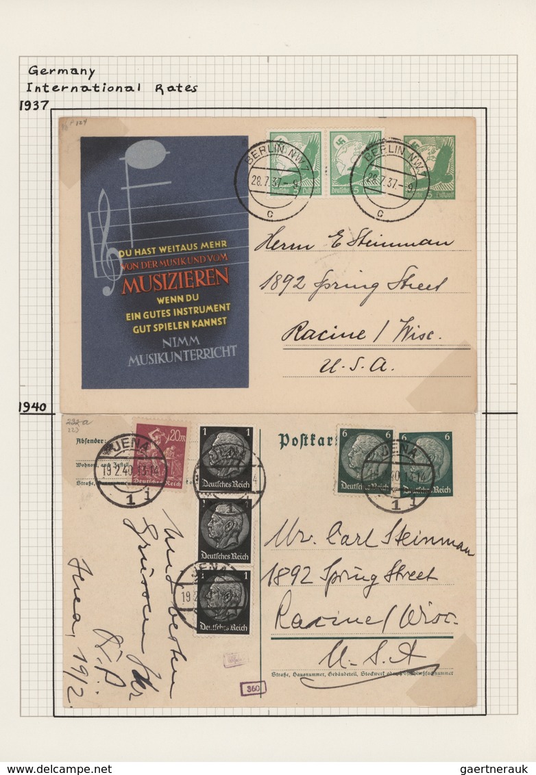 Alle Welt: 1880/1960 (ca.), extraordinary collection of apprx. 135 uprated stationeries "TWINS" (wit