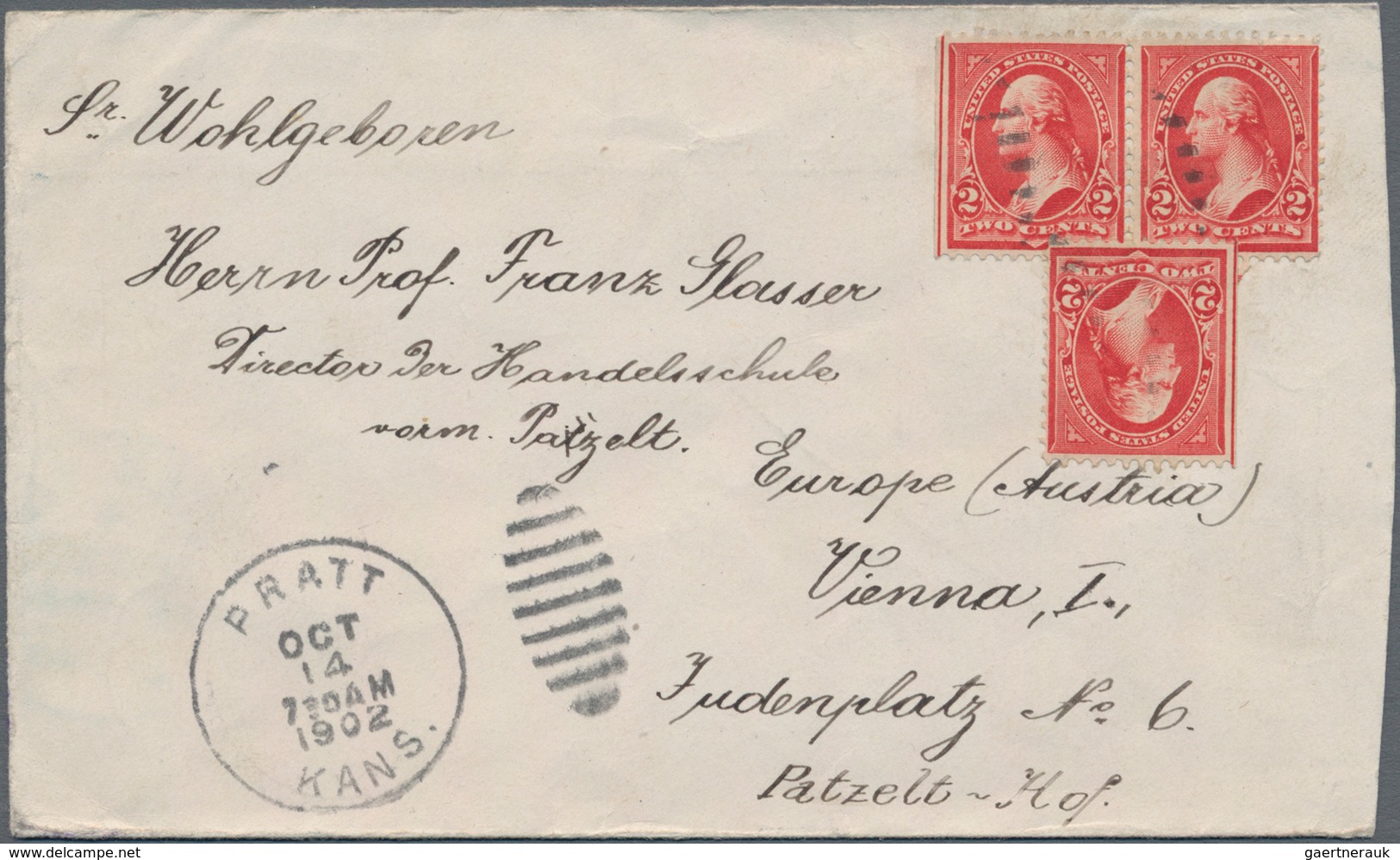 Alle Welt: 1890/1902, Correspondence To Private Commercial School Of Prof. Glasser In Vienna/Austria - Collezioni (senza Album)