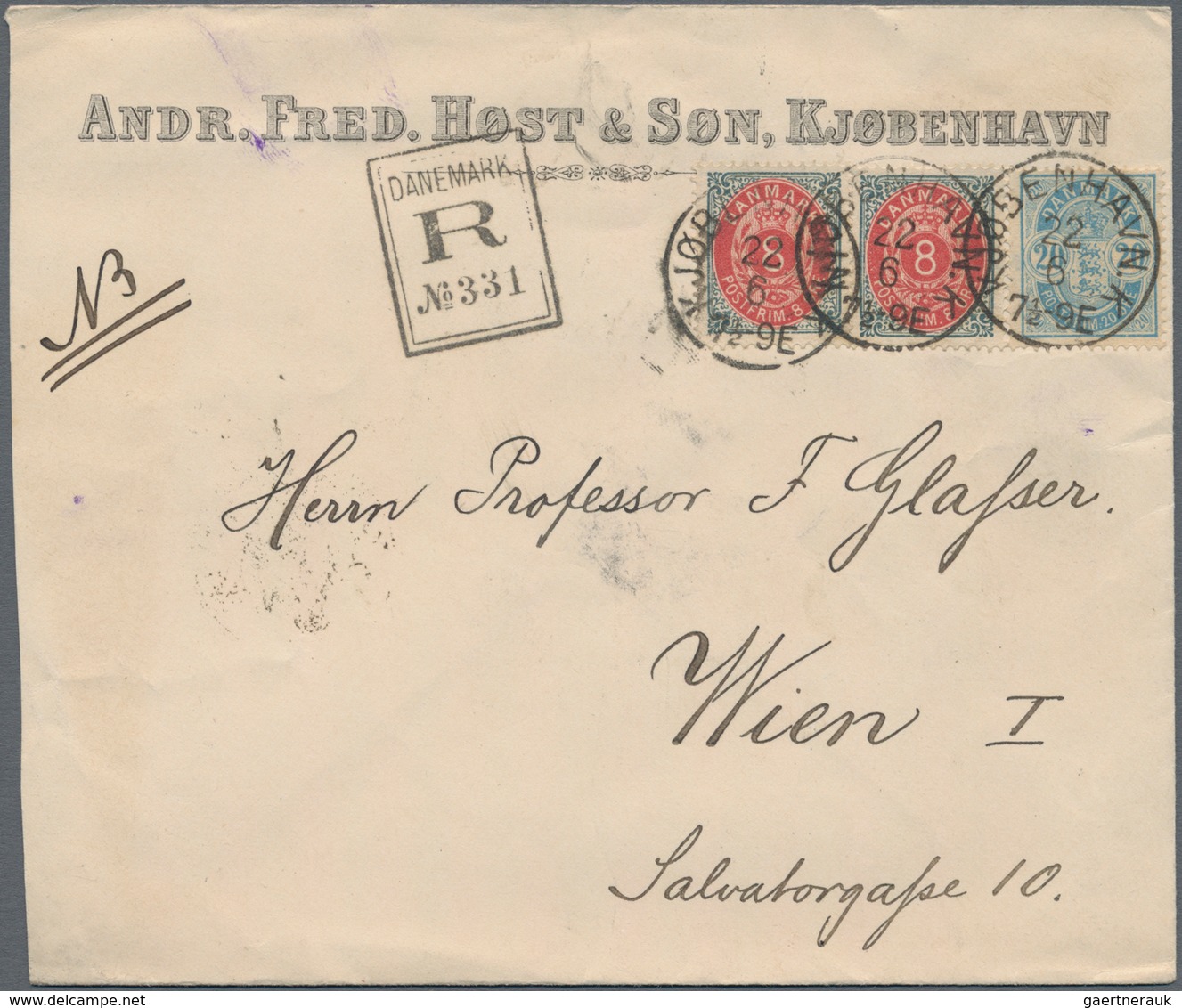 Alle Welt: 1890/1902, Correspondence To Private Commercial School Of Prof. Glasser In Vienna/Austria - Collezioni (senza Album)