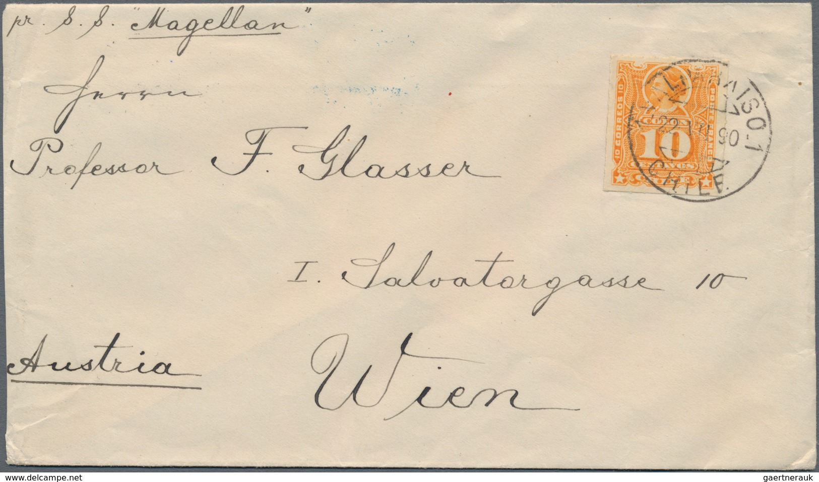 Alle Welt: 1890/1902, Correspondence to Private Commercial School of Prof. Glasser in Vienna/Austria