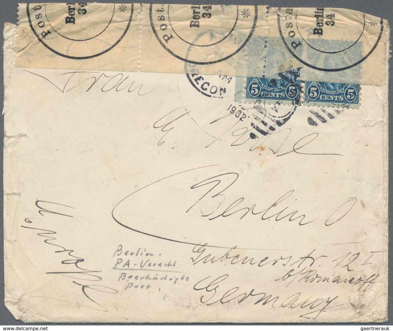 Alle Welt: 1910/1988, Lot Of 22 Covers/cards With Special Features Like Damaged In Handling, Postall - Sammlungen (ohne Album)