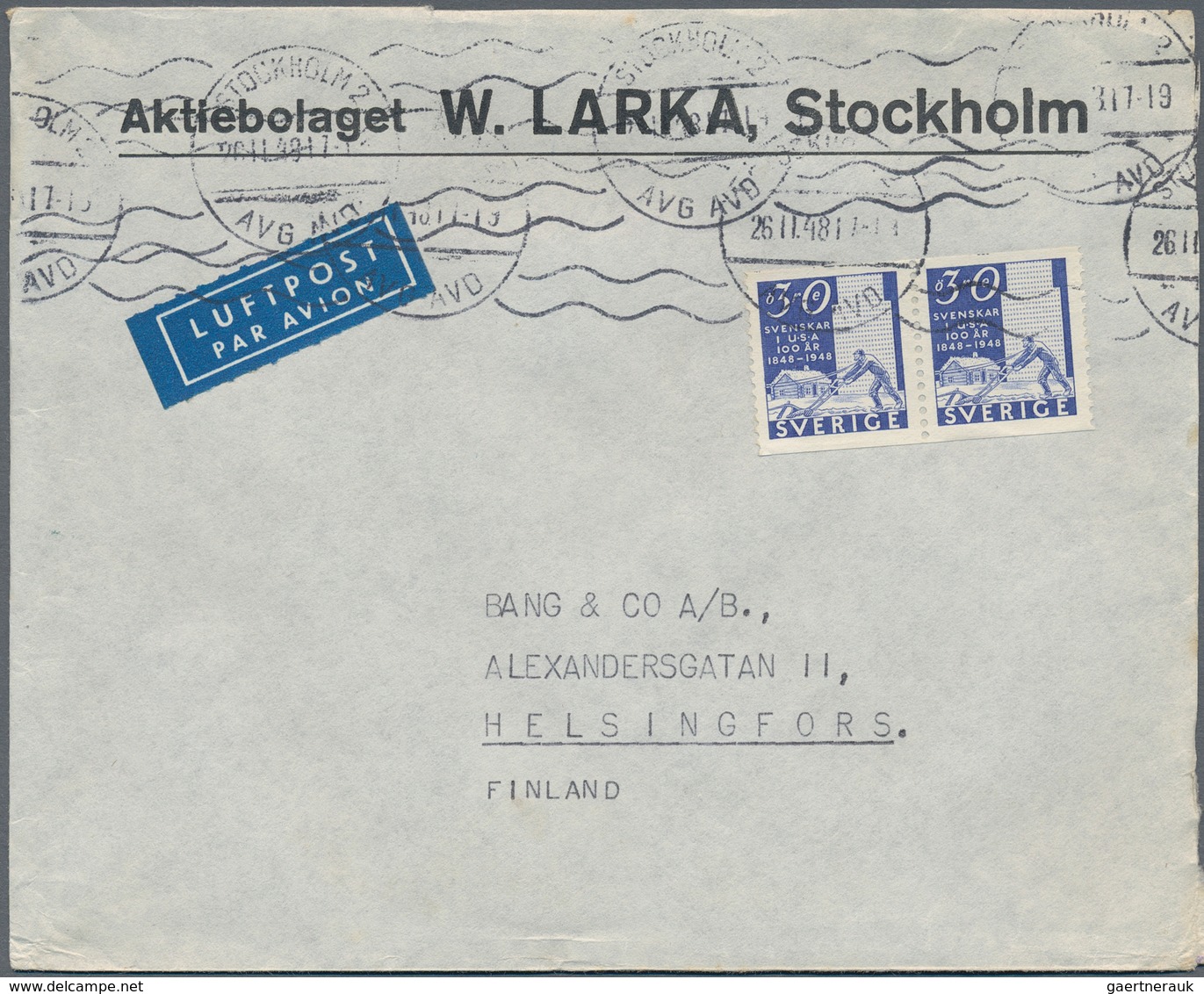 Alle Welt: 1937/1968, About 650 Business Covers Sent To A Finnish Company, Mostly From The Time Unti - Collections (without Album)