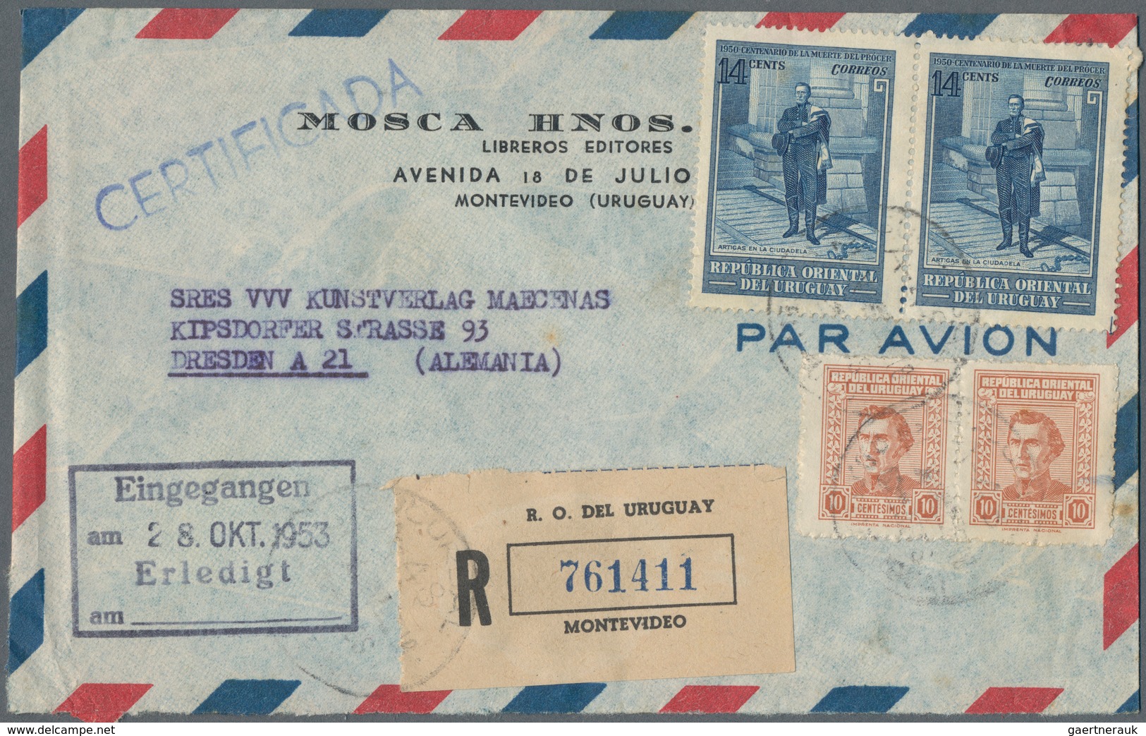 Alle Welt: 1945/1955 (ca.), accumulation with about 130 covers incl. a few postal stationeries with