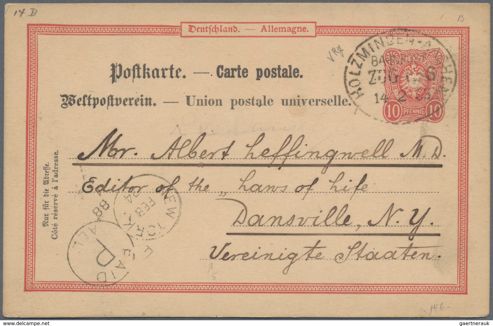 Alle Welt - Ganzsachen: 1882/1919 Postal stationary collection with post-historical background, abou