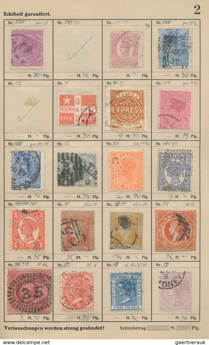 Übersee: 1850/1900 (ca.), Assortment Of Nearly 300 Stamps In An Ancient Approval Book, Comprising A - Altri & Non Classificati