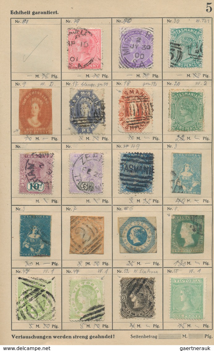 Übersee: 1850/1900 (ca.), Assortment Of Nearly 300 Stamps In An Ancient Approval Book, Comprising A - Altri & Non Classificati